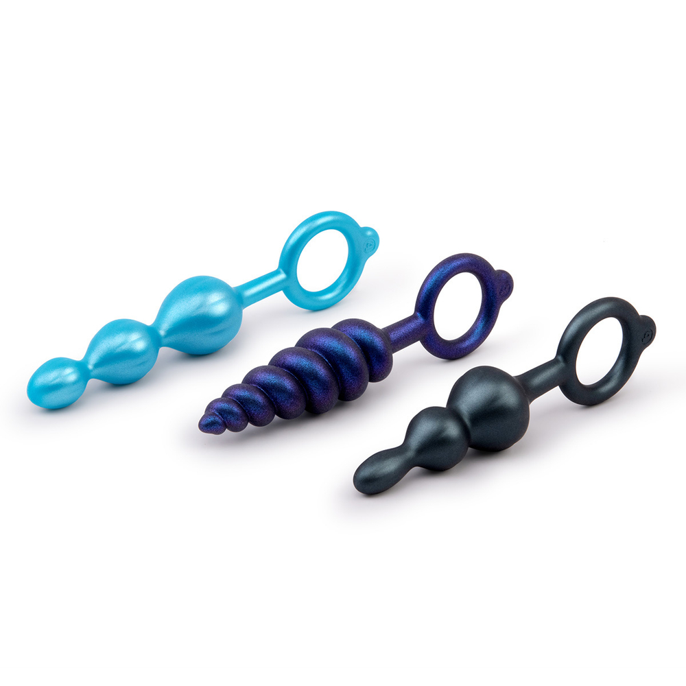 b-Vibe BEADED BUTTIES BUNDLE - Набор анальных стимуляторов