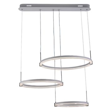 Подвесной светодиодный светильник 6097/3A WHT+CHR 132W белый/хром Profit Light