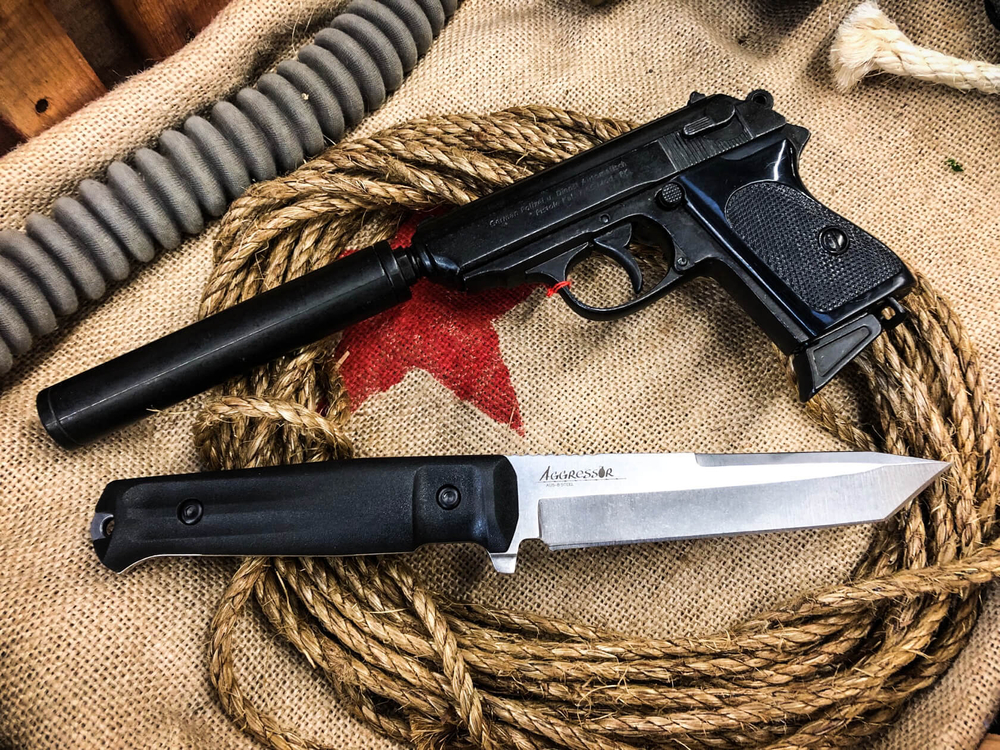Тактический нож Aggressor AUS-8 Stonewash - изображение 7