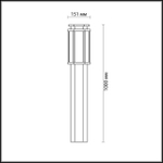 4048/1F NATURE ODL18 707 темно-серый/белый Уличный светильник, 100см IP44 E27 100W 220V GINO