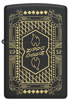 Зажигалка ZIPPO Lines Design с покрытием Black Matte, латунь/сталь, черная, матовая, 38x13x57 мм, шт
