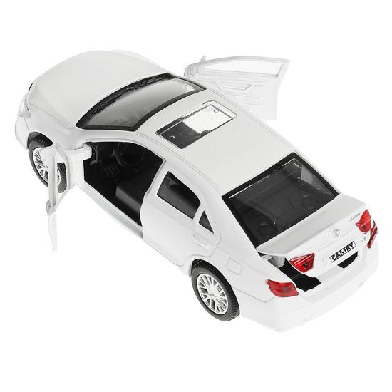 Машина металл TOYOTA CAMRY 12 см, двери, багаж, инерц. белый ,кор Технопарк
