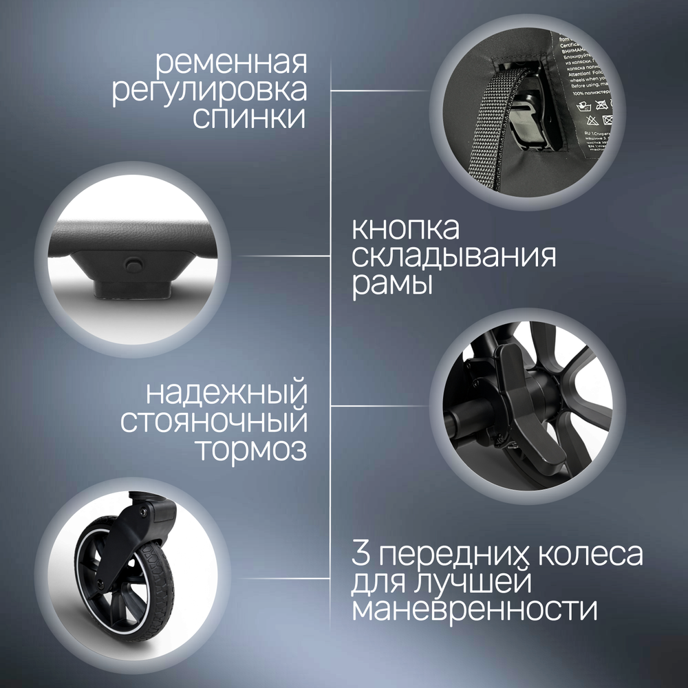 Прогулочная коляска для двойни BubaGO DUO X