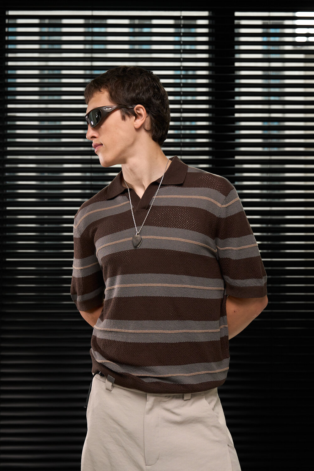 Поло Blue Monte Polo Striped Short-Sleeved Jumper "Dongba Paper Card"