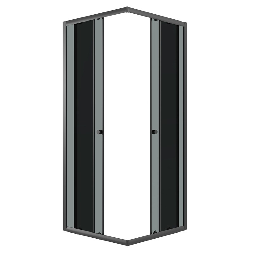 Душевое ограждение Niagara Eco NG-1010-14QT (100х100х190) квадрат,раздвижное,черный,стекло тонированное,1 место