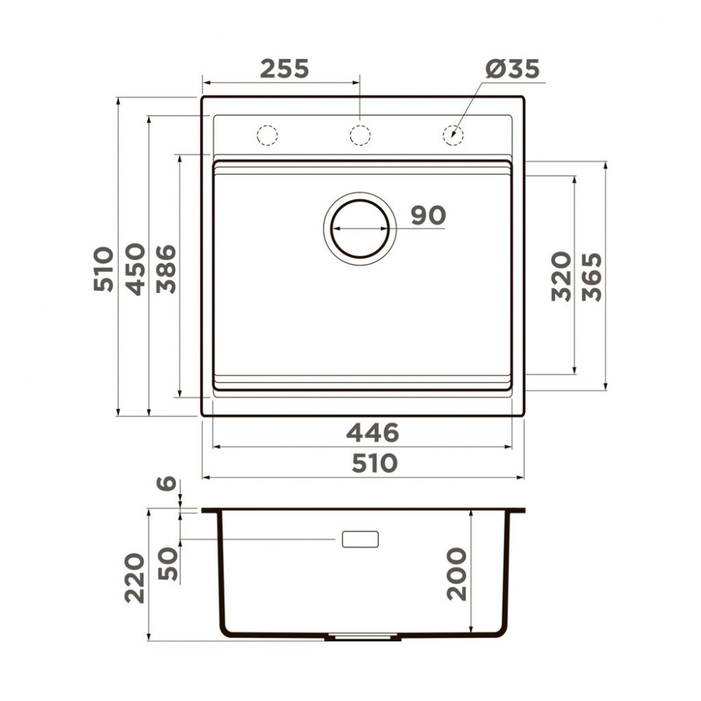 Кухонная мойка Omoikiri Kitagawa 51-WH