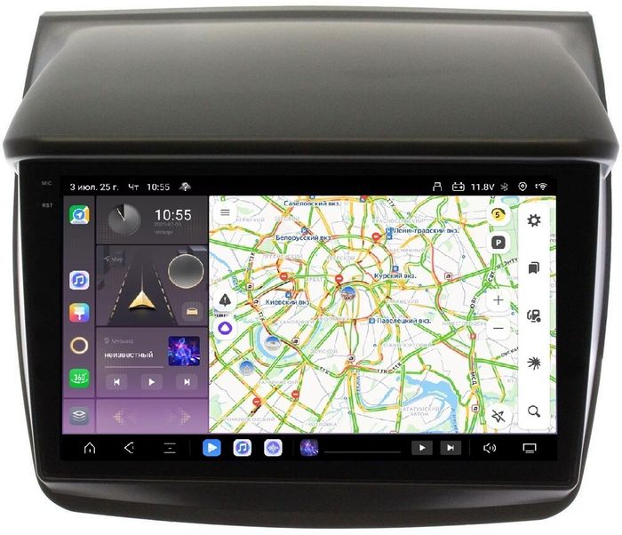 Магнитола для Mitsubishi L200, Pajero Sport 2006-2016 - Kuberg OL-9635 QLed+2K, Android 13, Быстрейшая, CarPlay, 4G SIM-слот