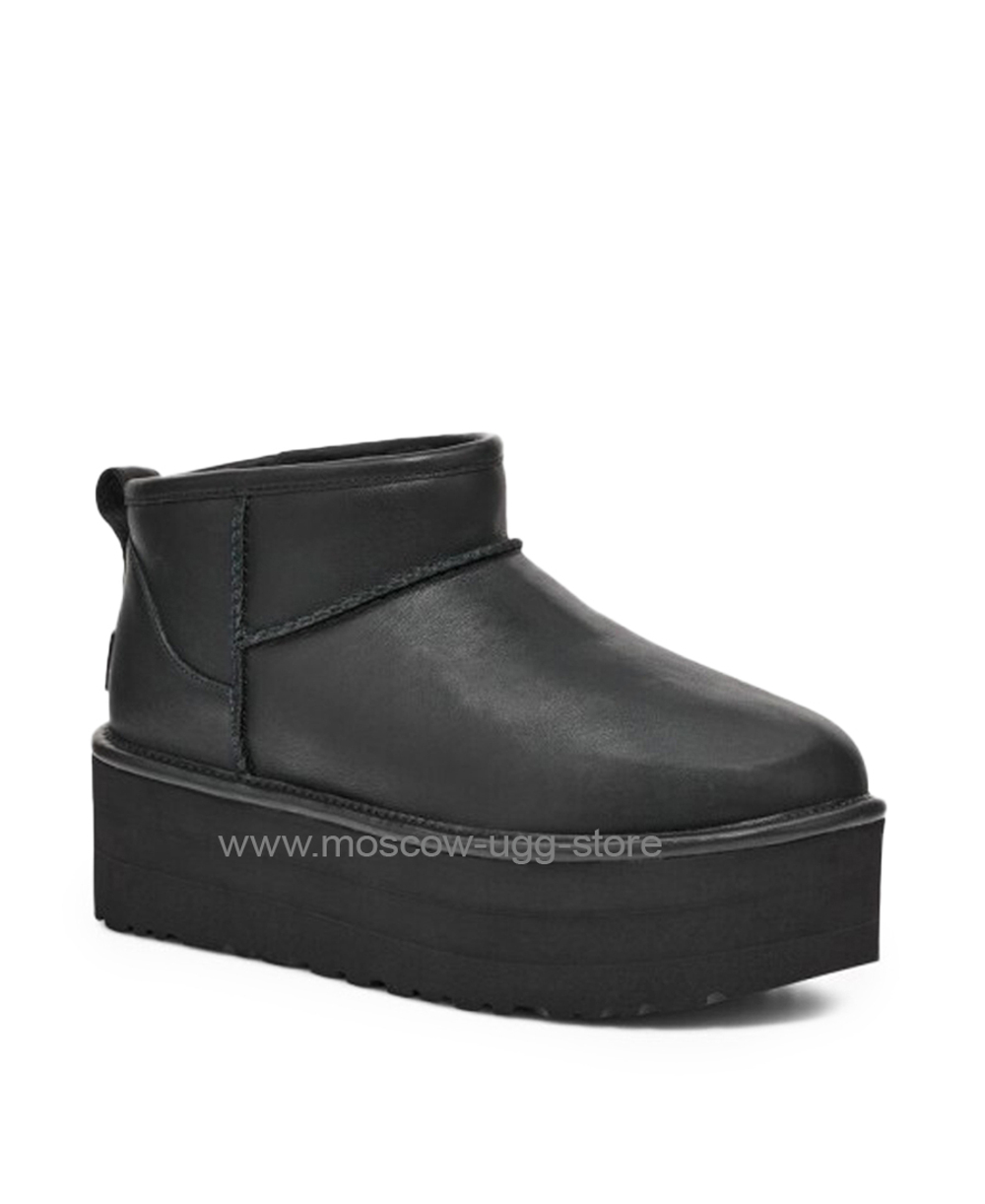ULTRA MINI PLATFORM LEATHER-black