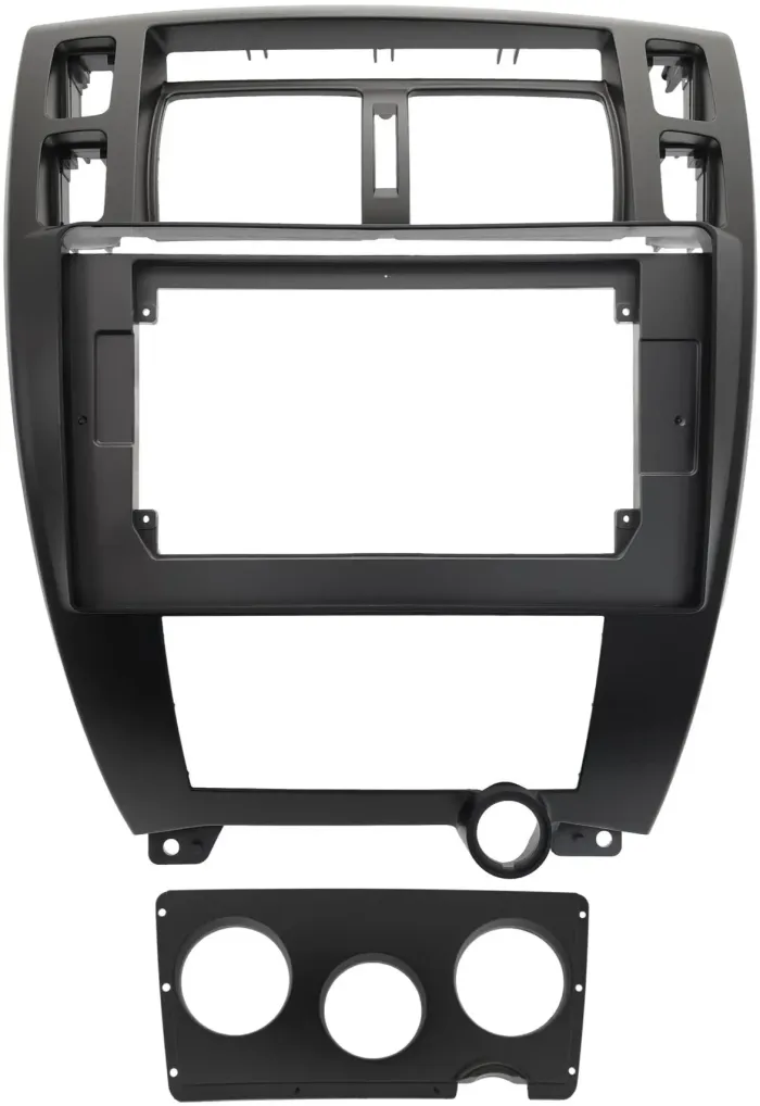 Магнитола для Hyundai Tucson 1 2004-2009 (рамка черная) - FarCar монитор 12.3" 2K QLED на Android 14, Быстрая, CarPlay, 4G SIM-слот