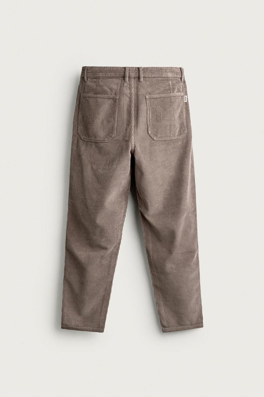 ZARA ВЕЛЬВЕТОВЫЕ БРЮКИ CARROT FIT С ЭФФЕКТОМ ПОТЕРТОСТИ, СЕРЫЙ