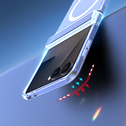 Прозрачный усиленный чехол с MagSafe для Samsung Galaxy Z Flip 8, серия Clin Mag Series от Dux Ducis