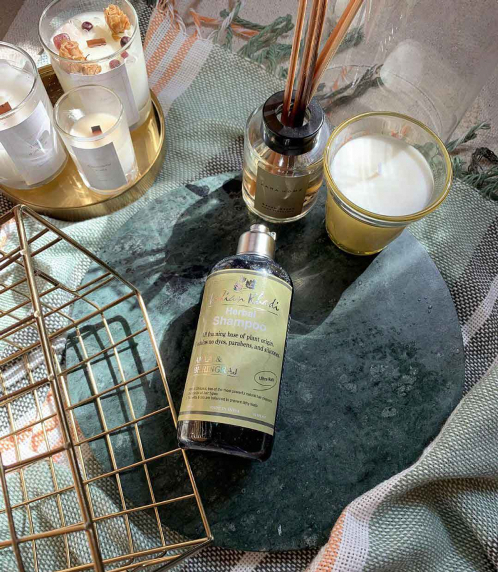 Восстанавливающий шампунь с амлой и белой эклиптой (shampoo) Indian Khadi | Индиан Кади 300мл