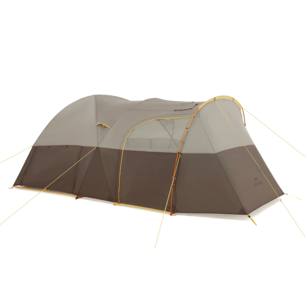 Палатка Naturehike KOTA 6, 6-местная, алюминиевый каркас, серо-коричневая