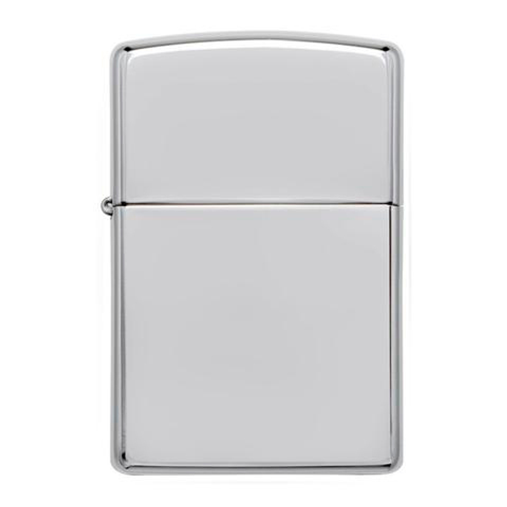 Зажигалка Zippo c покрытием High Polish Chrome, латунь/сталь, серебристая, глянцевая, 36х12x56
