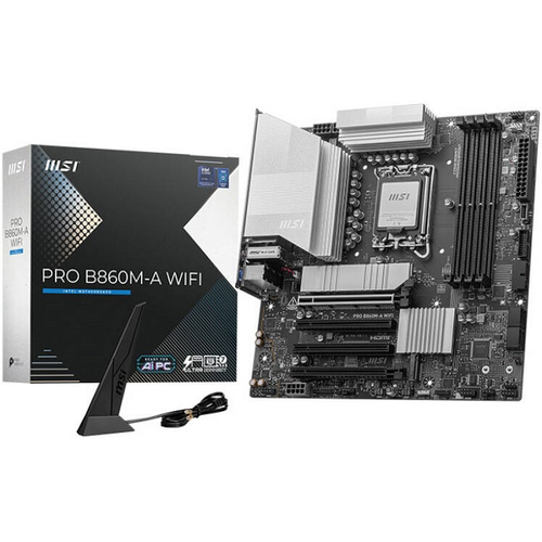 Материнская плата MSI PRO B860M-A WIFI (LGA1851/B860/4xDDR5/4xPCI-Ex16/3xM.2/Wi-Fi/BT/SB/GLAN/DP/HDMI/USB Type-C/mATX)