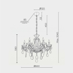 Подвесная люстра MODELUX premium ML.7163.6P