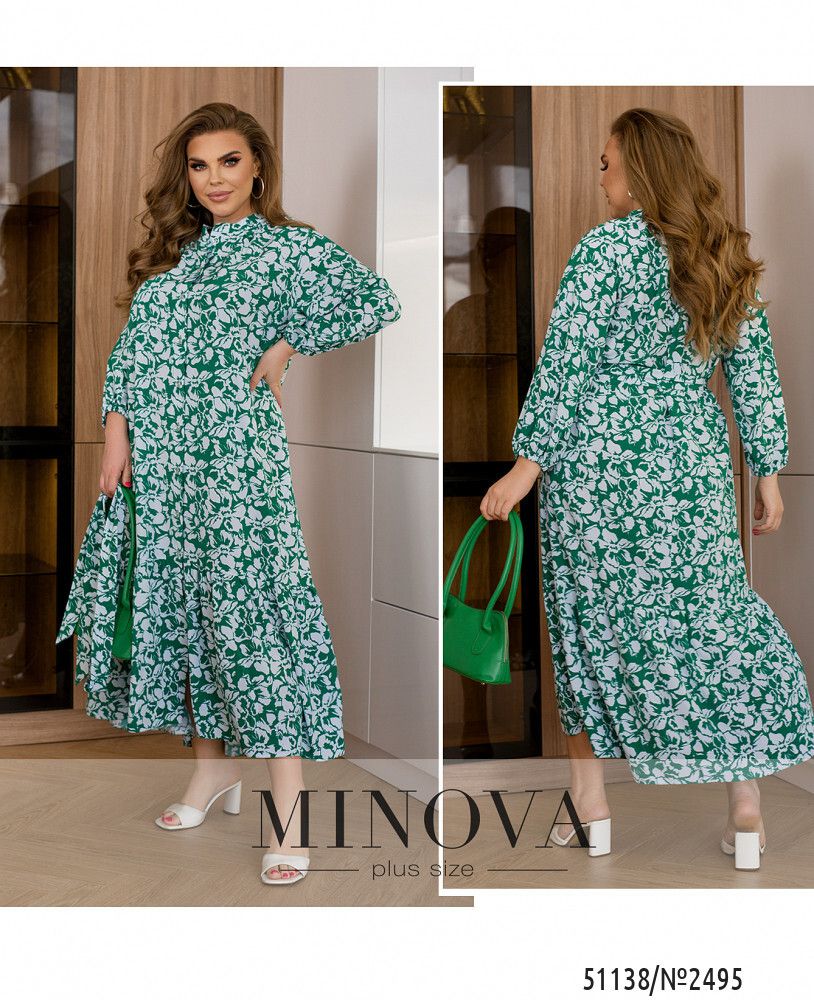 Платье 2495-зеленый Minova Платье 2495-зеленый Minova
