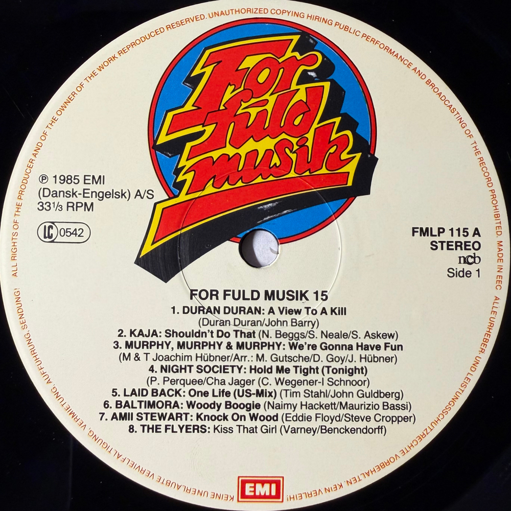 Сборник For Fuld Musik 15 (Скандинавия 1985г.)