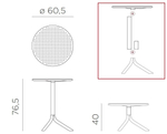 Комплект пластиковой мебели Nardi Step Bora, тортора