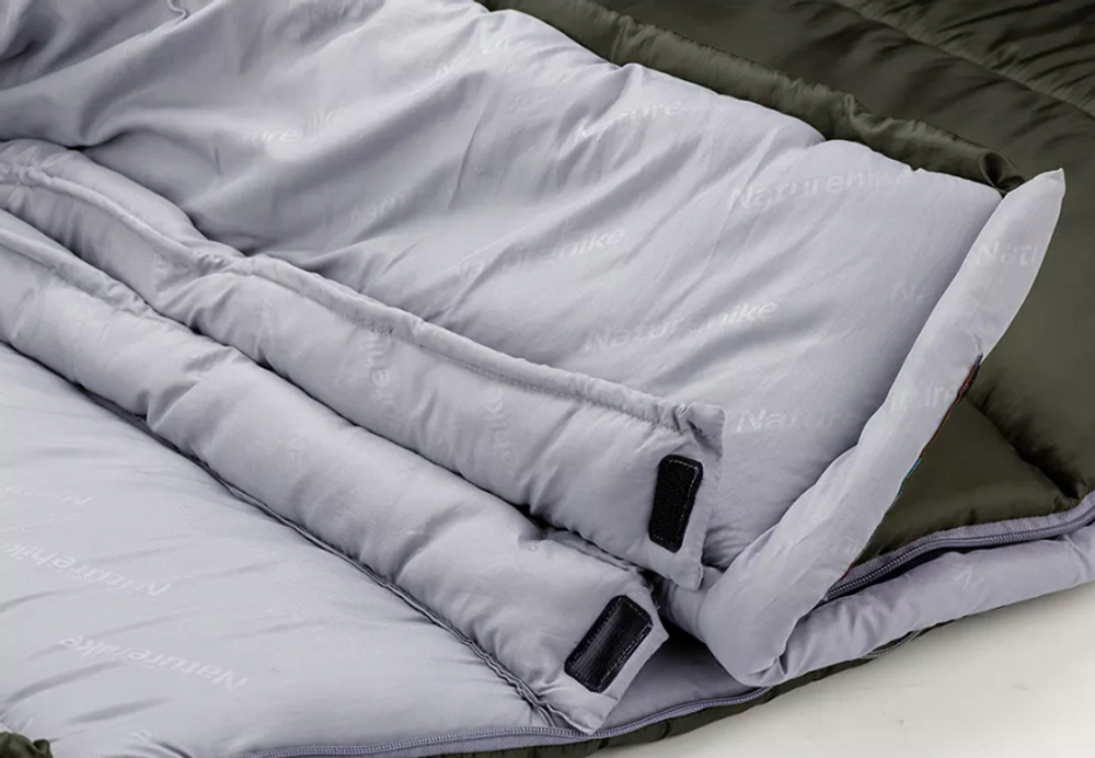 Мешок спальный Naturehike U350, (190х30)х75 см, (левый) (ТК: +1C), темно-зеленый