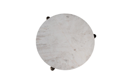 Стол журнальный d57x50см Garda Decor Cass White натуральный белый мрамор