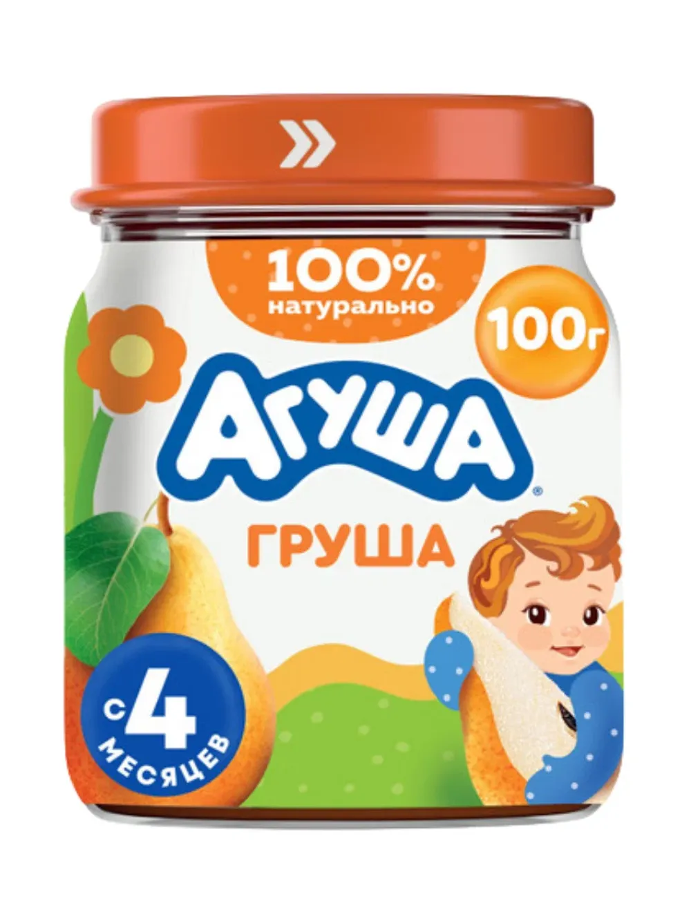 Пюре Агуша фруктовое ст/б 100г Груша