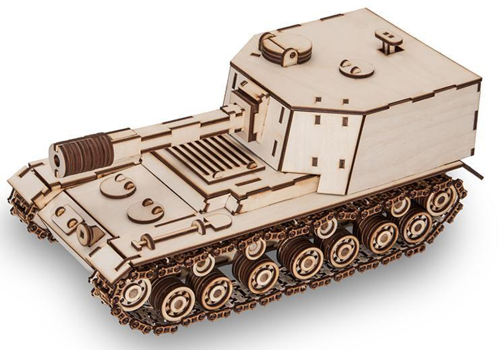 Конструктор деревянный 3D EWA Танк САУ-212