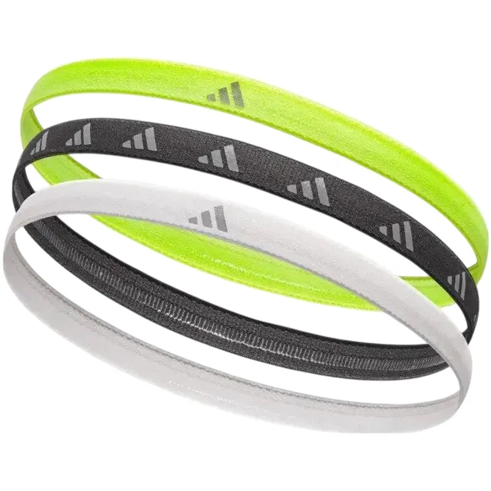 Повязка на голову Adidas Hairband 3P - lucid lemon/black/silver reflective