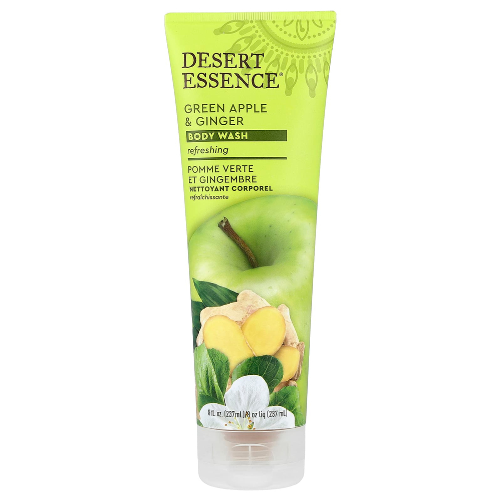 Desert Essence, Гель для душа, зеленое яблоко и имбирь, 237 мл (8 жидк. унц.)