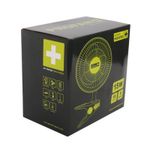 Упаковочная коробка вентилятора garden highpro clip fan с логотипом и иконками продукции