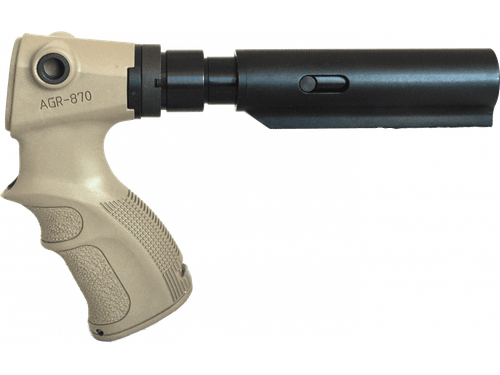 Телескопический приклад с амортизатором AGR 870 FK SB на Remington 870, песок, FAB Defense