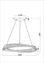 Подвесная люстра Divinare MILLIE 1136/17 SP-36, 1хLED