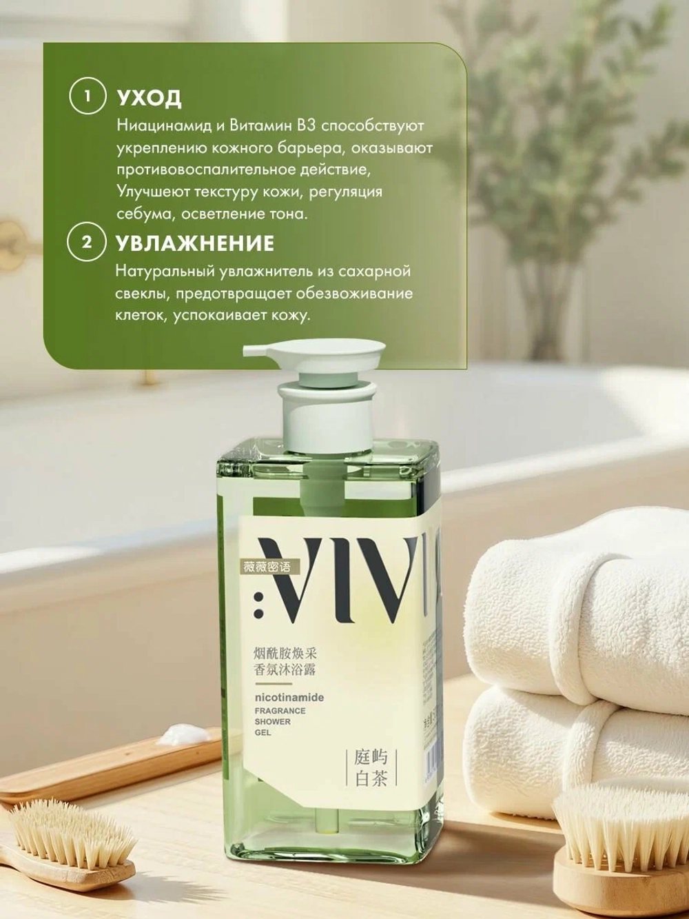 Гель для душа НИАЦИНАМИД Nicotinamide Fragrance Shower Gel, 500 мл
