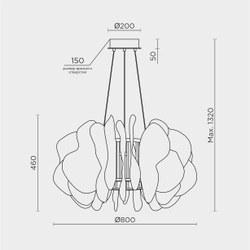 Подвесная люстра MODELUX ML.6828.800 GD
