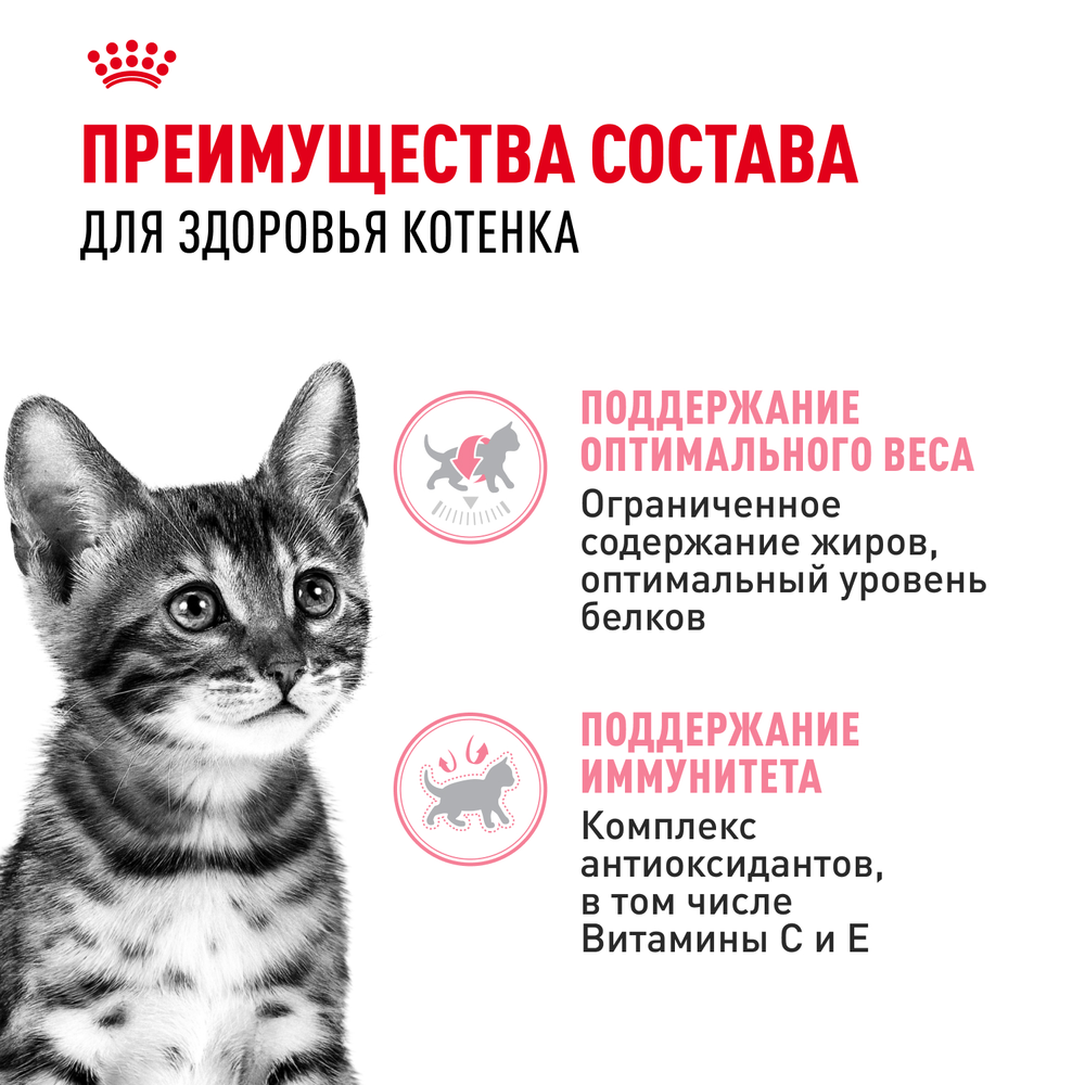 Royal Canin Kitten Sterilised Киттен Стерилайзд Корм влажный для кастрированных и стерилизованных котят в возрасте от 6 до 12 месяцев желе 85г