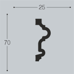 bello deco Молдинг XPS М 24 (70x25) 00-00105685