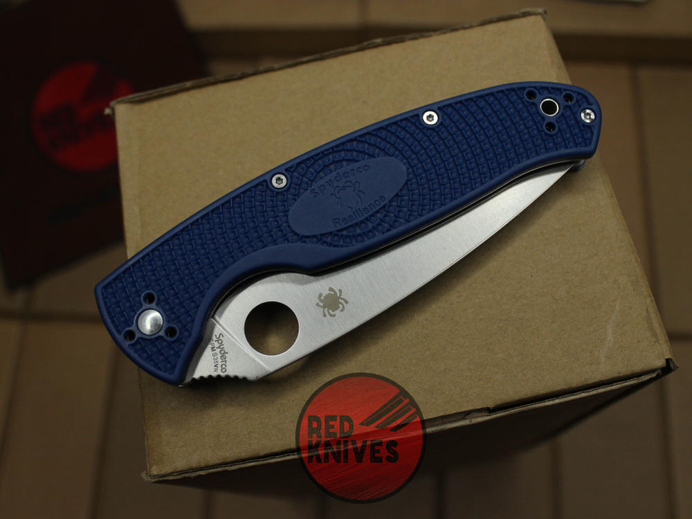 Нож Spyderco Resilience LTW F/P - океанский синий