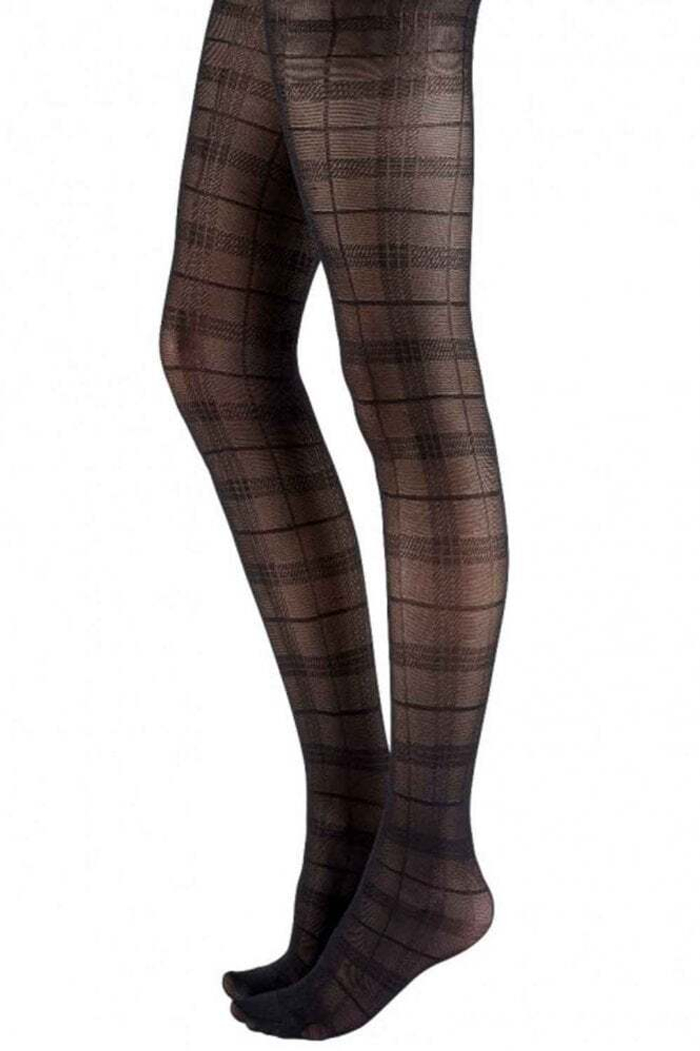 Клетчатые колготки Tartan Pattern Tights (Размер: 2 размер) (Цвет: черный)