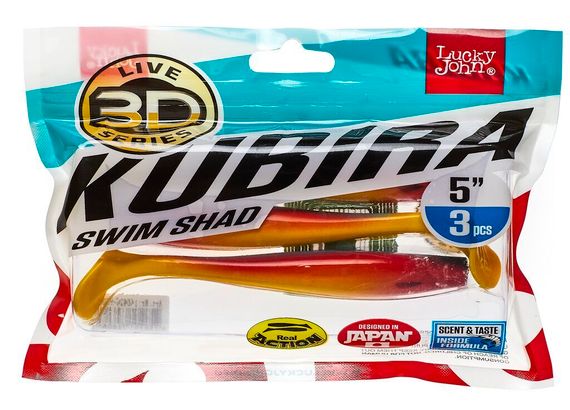 Виброхвосты LJ 3D Series KUBIRA SWIM SHAD 5,0in (12,50)/PG06 3шт.