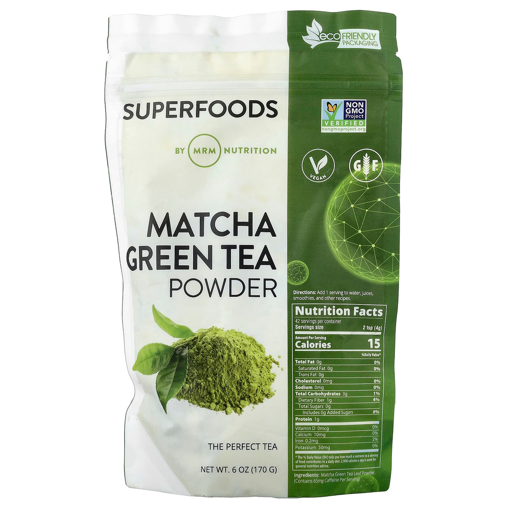 MRM Nutrition, зелёный чай матча в виде порошка, 170 г (6 унций)