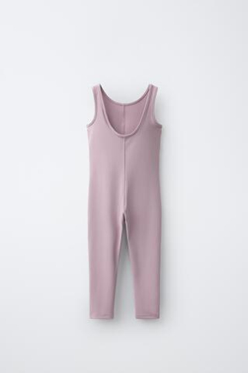 ZARA КОМБИНЕЗОН ДЛЯ БАЛЕТА, РОЗОВЫЙ/ЛИЛОВЫЙ