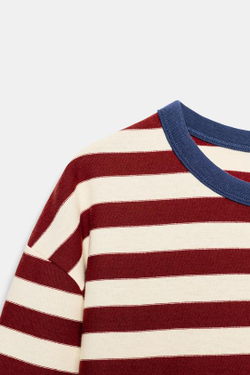 ZARA ФУТБОЛКА В ШИРОКУЮ ПОЛОСКУ, ПОЛОСКИ