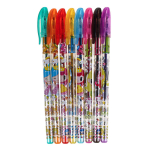 Набор гелевых ручек 8 цветов с блестками, рисунок на корпусе