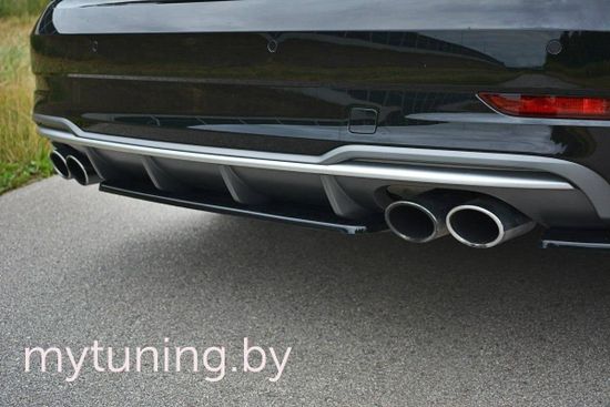 Сплиттер бампера заднего для AUDI S3 8V Sedan рестайлинг (17-...)