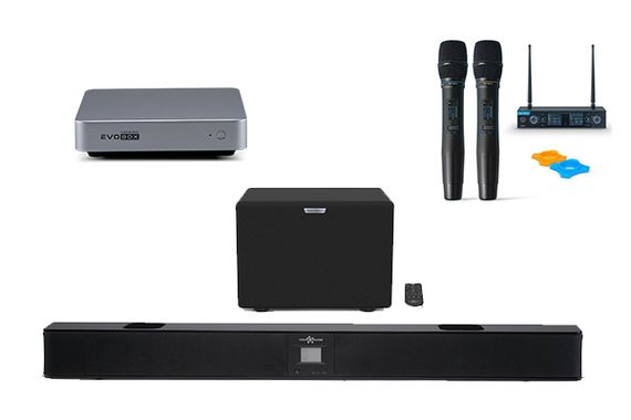 Комплект караоке Evolution Evobox [Graphite] + саундбар EvoSound + цифровая радиосистема