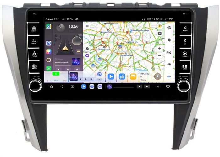 Магнитола для Toyota Camry 2014-2018 - Kuberg OL-1608 (кнопки и крутилки) Android 13, Быстрая, CarPlay, 4G SIM-слот