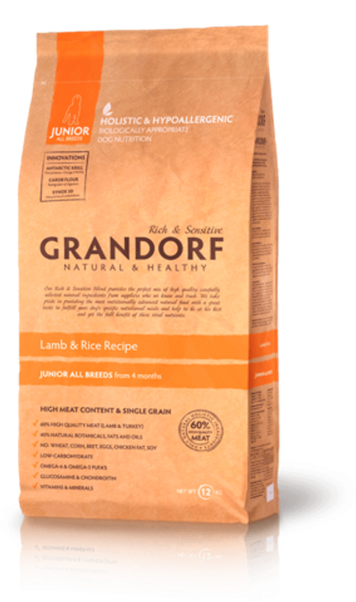 GRANDORF DOG JUNIOR (ягнёнок индейка для юниоров) средних и крупных пород