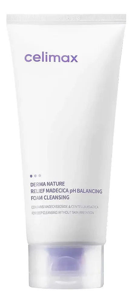 CELIMAX Слабокислотная пенка для умывания с экстратком центеллы азиатской-Derma Nature Relief Madecica Ph Balancing Foam Cleansing, 150мл