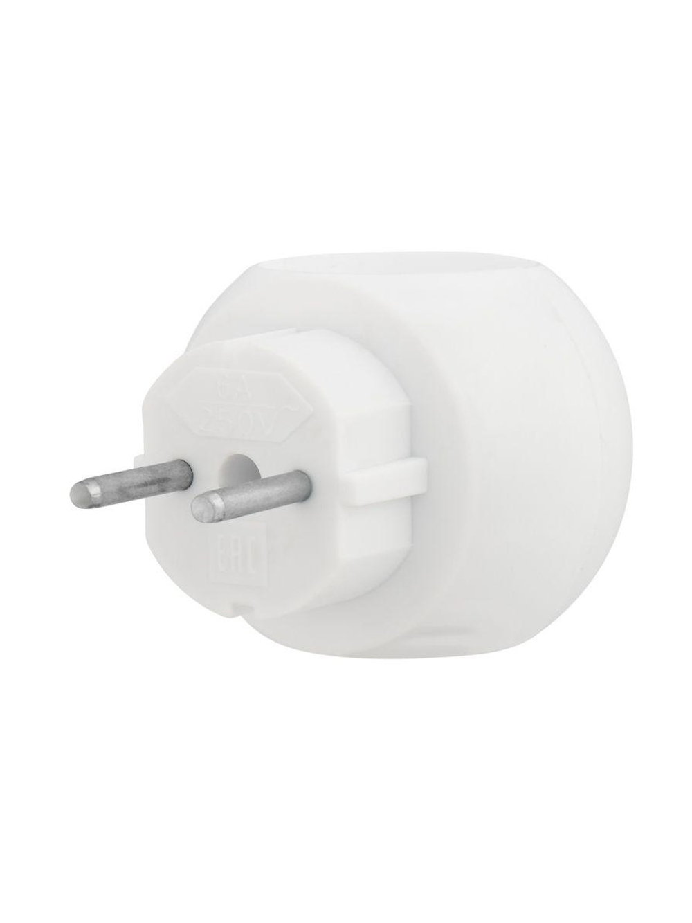 Разветвитель 3-м 6А IP20 Шар 220В бел. Rexant 11-1063