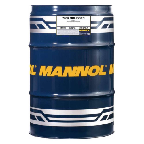 Масло моторное полусинт универсальное всесезонное Mannol Molibden SAE 10W40 API SN/CH 208л